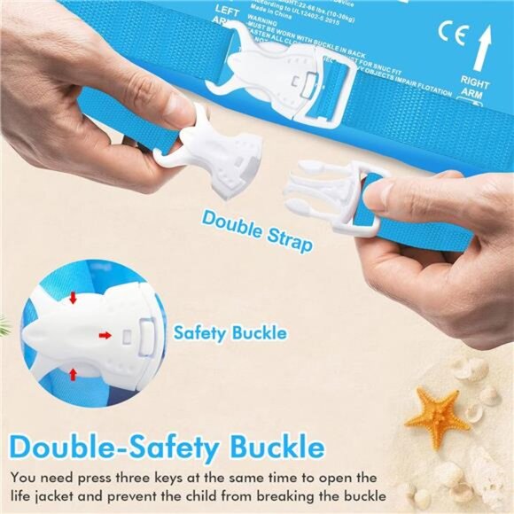 Kids Swim Vest‎ Life Jacket for 22-66 Pounds Boys and Girls, Toddler Floaties - Picture 4 of 6